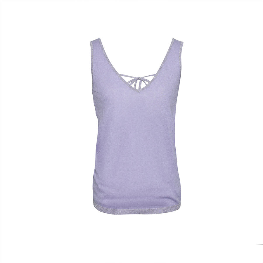 “Gina” Knit Tie-Up Tank Top