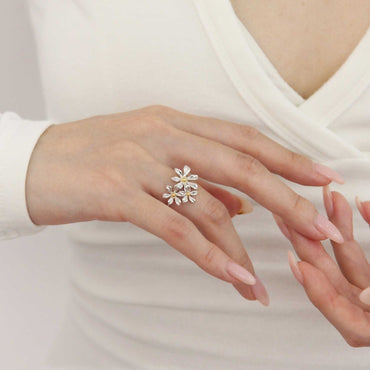“Jasmine” Blossoming Gold Vermeil Ring