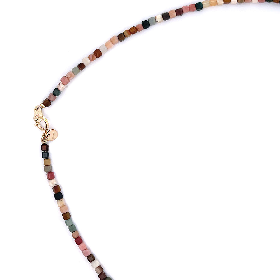 “Ginkgo” Mini Gemstone Bead Choker