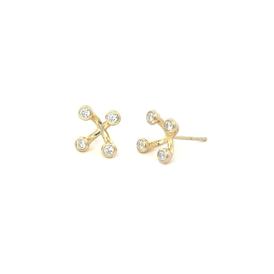 “Joyce” 925s Flower Pedal Ear Studs