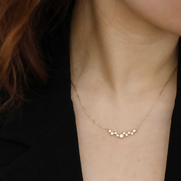 “Joyce” 925 sterling SILVER Mini Bubble Zirconia Necklace