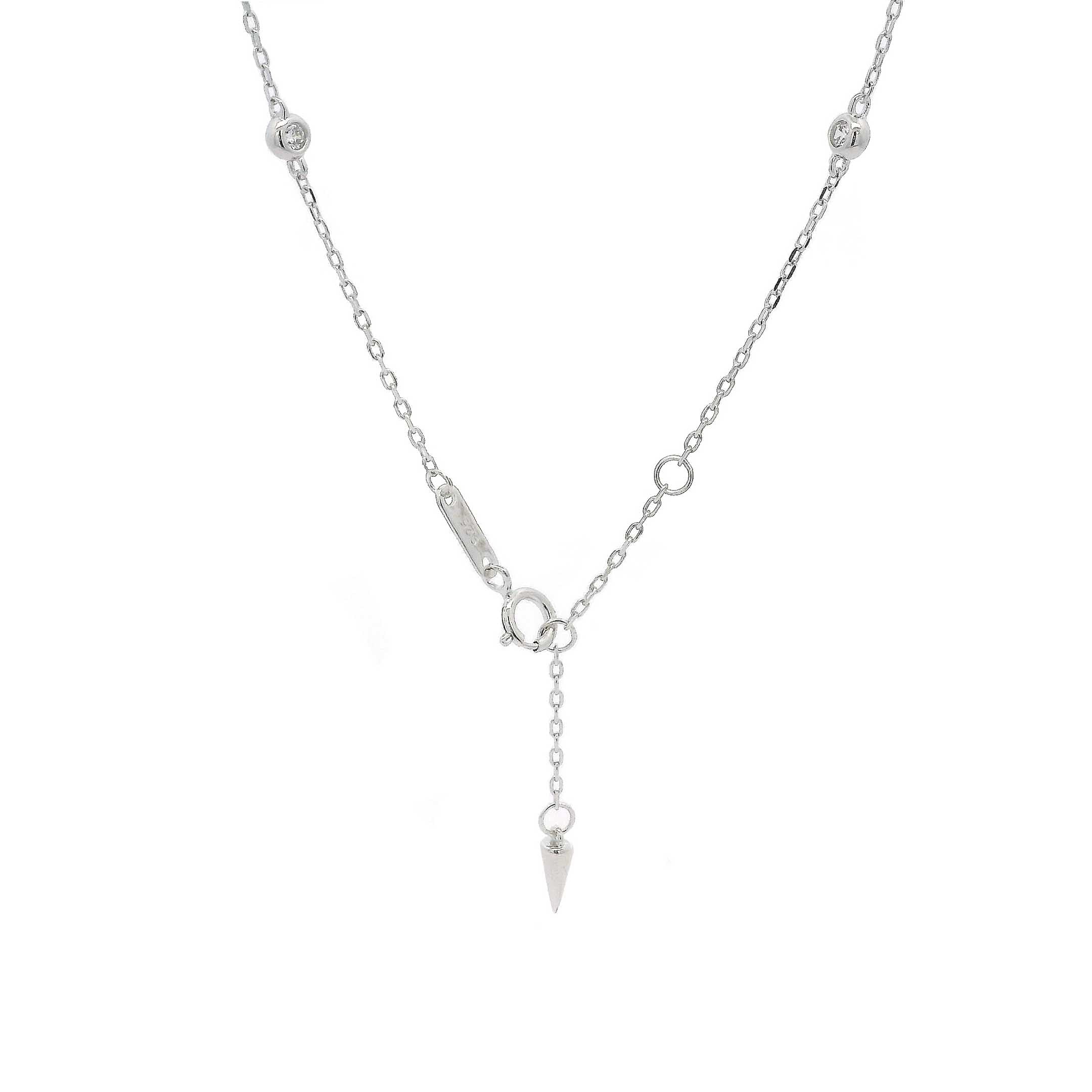 “Joyce” 925 Sterling Silver Zirconia Stackable Necklace