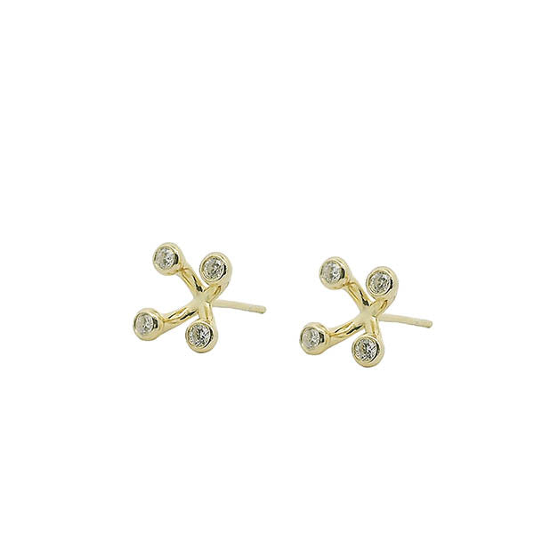 “Joyce” 925s Flower Pedal Ear Studs