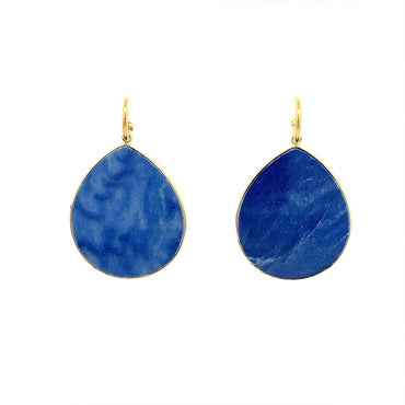 Heavenly Beauty Oval Drop Earrings/Trust/Lapis Lazuli