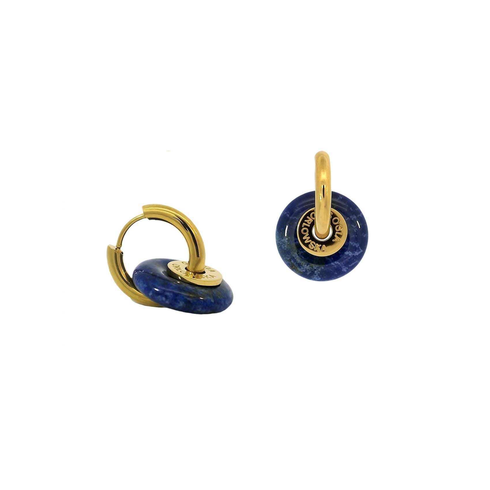 “Ciambella” 1.5cm Lapis Lazuli Single Stone Earrings