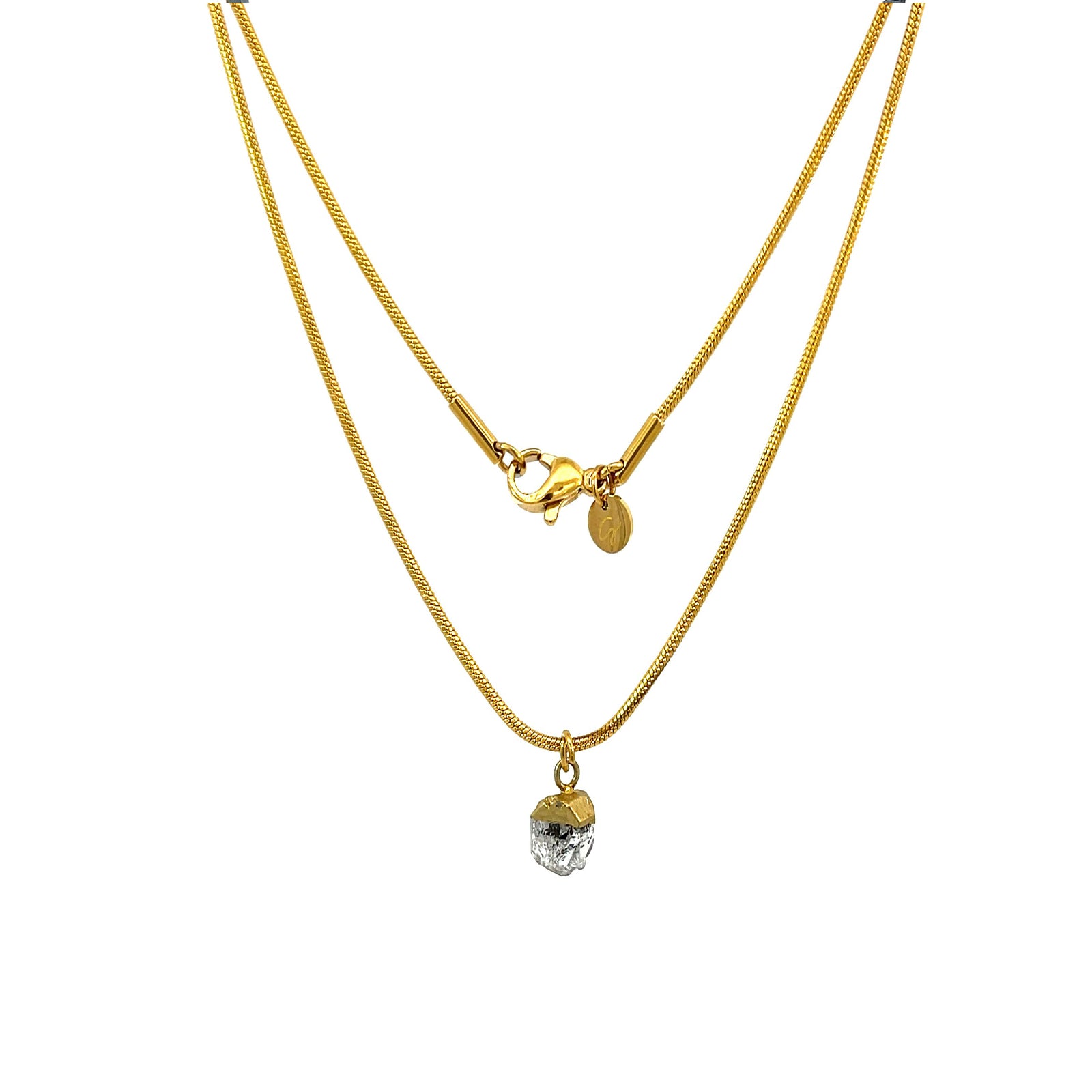 Shop Gosia Orlowska's OMNI Snake Chain with Stone Pendant