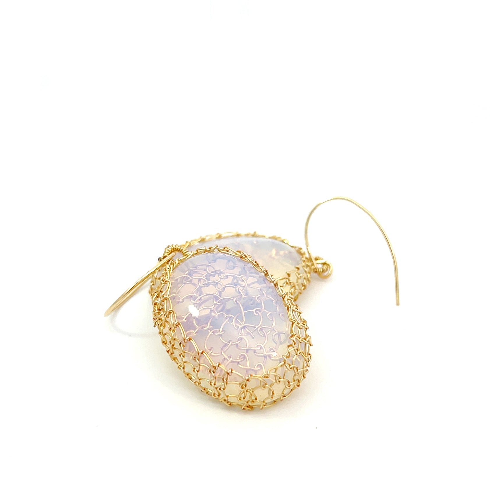 Shop Small Opal Net Oval Earrings - Gosia Orlowska