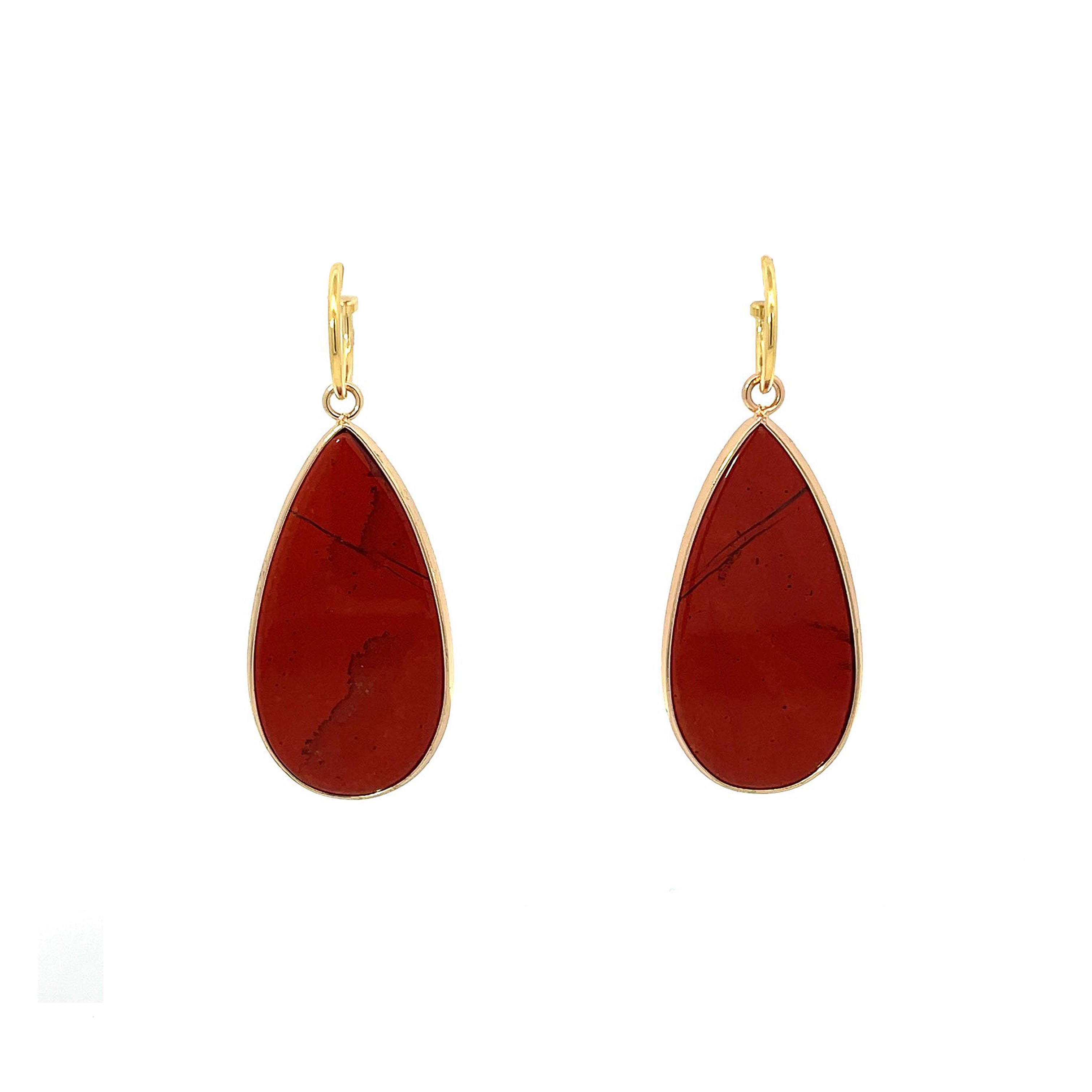 HEAVENLY BEAUTY LONG OVAL DROP EARRINGS