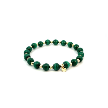 YARA 6MM Malachite Bracelet - Gosia Orlowska Collection