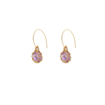 Buy NATI Amethyst Net Round Studs