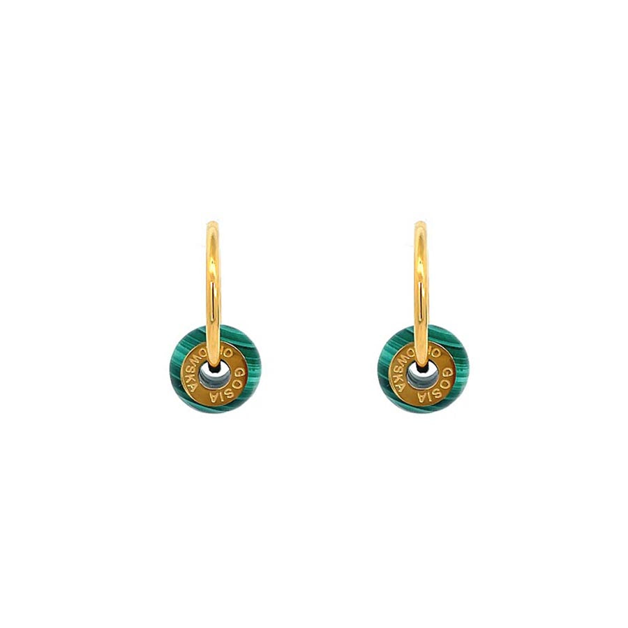 "CIAMBELLA MINI" Malachite Earrings