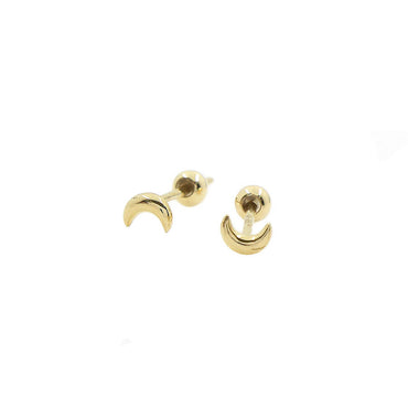 9k moon earrings