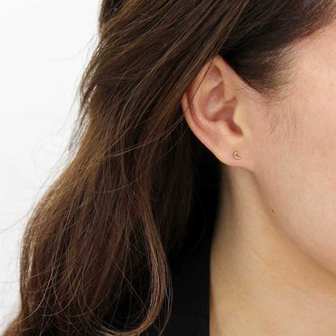 9k moon earrings