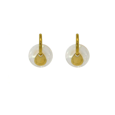 “Ciambella” 2cm mother of Pearl Single Stone Earrings