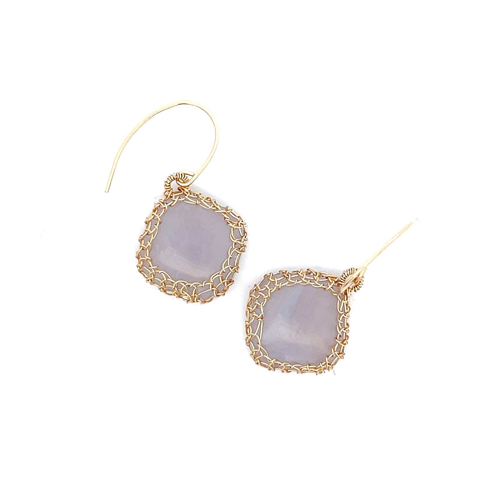 Discover NATI Blue Chalcedony Earrings Online