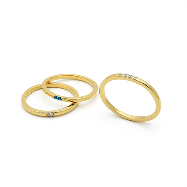 “Lori” 925 sterling SILVER 3 STONES RING