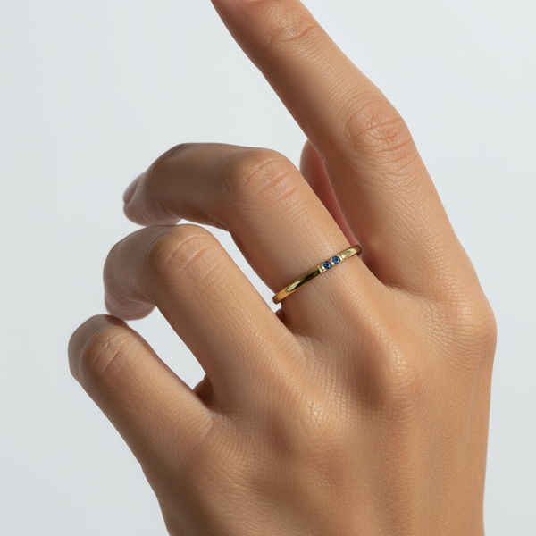 “Lori” 925 sterling SILVER SAPPHIRE RING