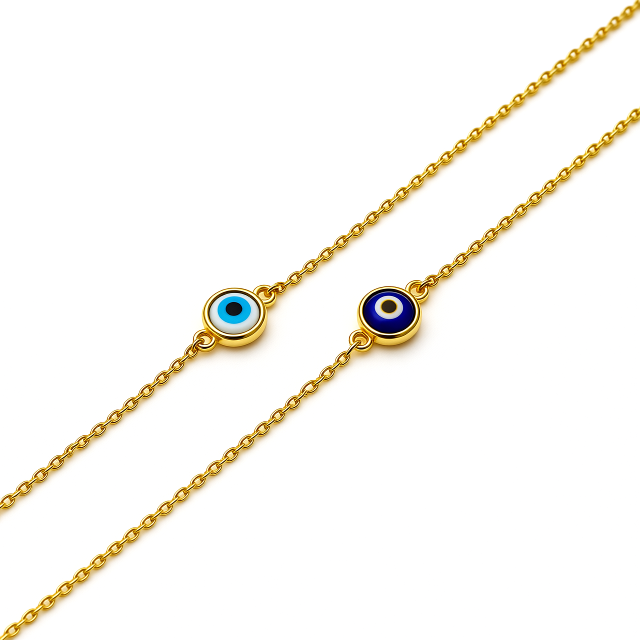 9K GOLD EVIL EYE BRACELET
