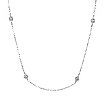 “Joyce” 925 Sterling Silver Zirconia Stackable Necklace