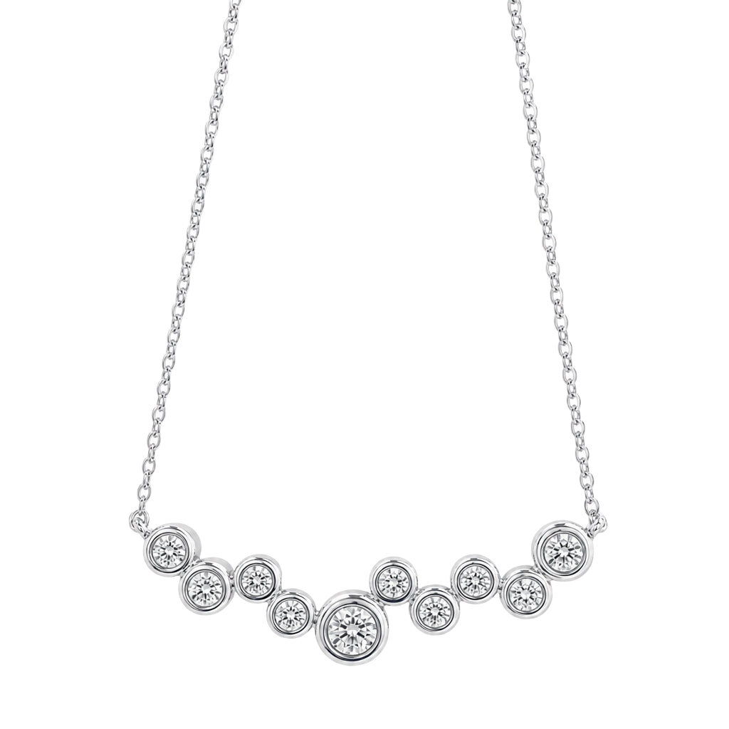 “Joyce” 925 sterling SILVER Mini Bubble Zirconia Necklace