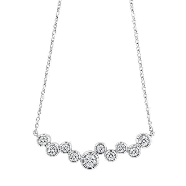 “Joyce” 925 sterling SILVER Mini Bubble Zirconia Necklace