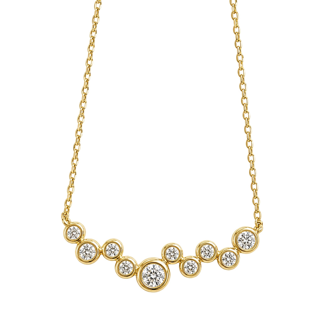 “Joyce” 925 sterling SILVER Mini Bubble Zirconia Necklace