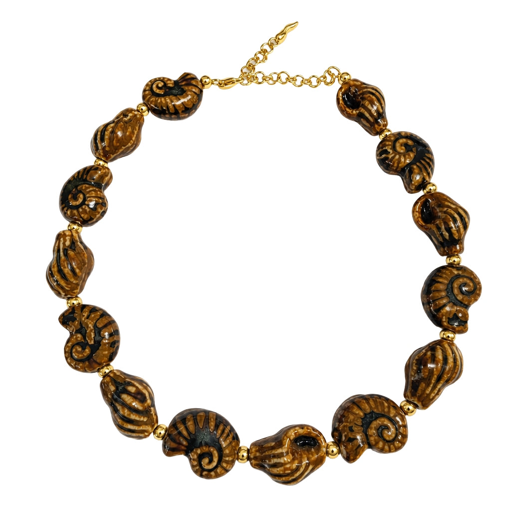 “Concha Marina” Ceramic Seashell Choker