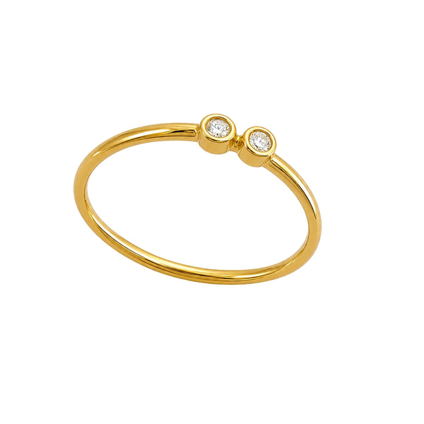 9K GOLD OLIVIA DIAMOND RING