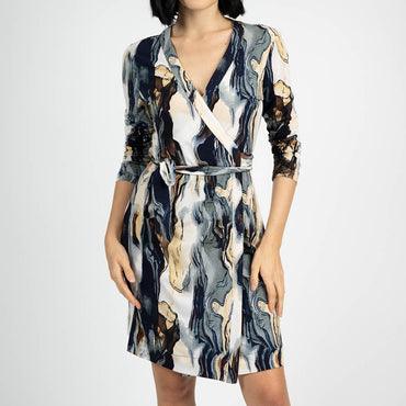 “Ocean” Stretchy Wrap Dress