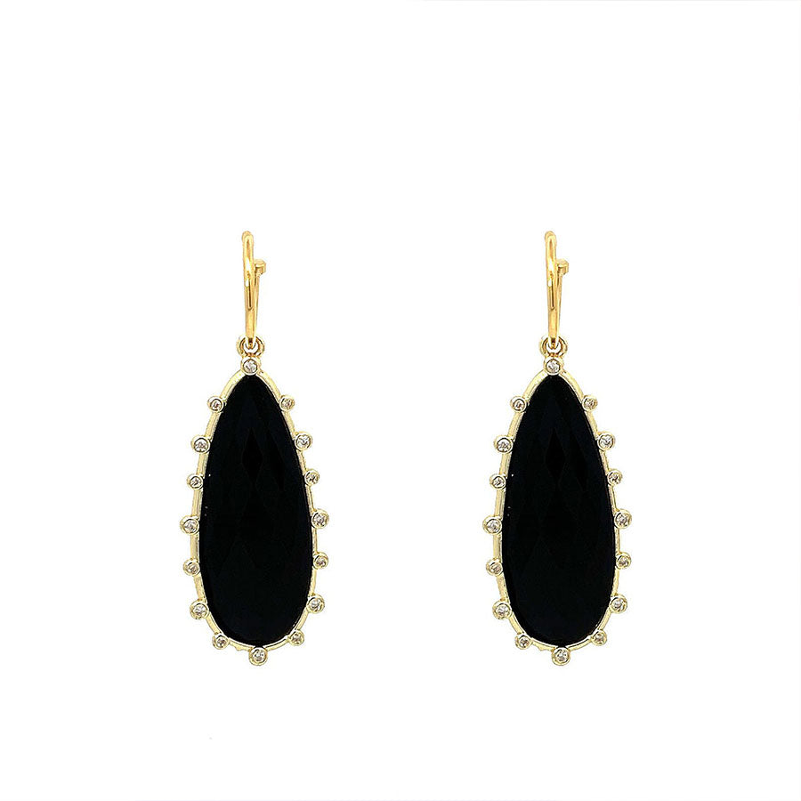 "SPIKED HEAVENLY BEAUTY" Turquoise Long Drop Earrings