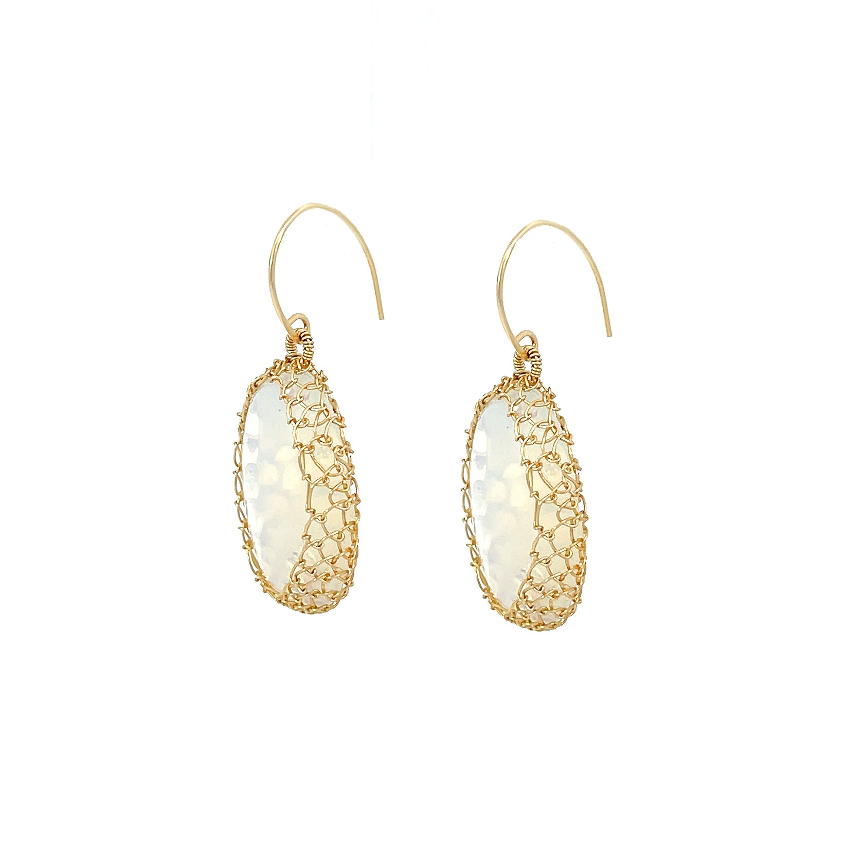 Get Big NATI Opal Drop Earrings Online