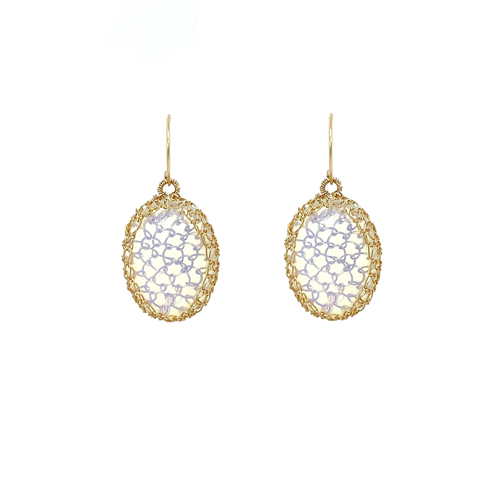 Stunning NATI Opal Net Drop Earrings - Gosia Orlowska