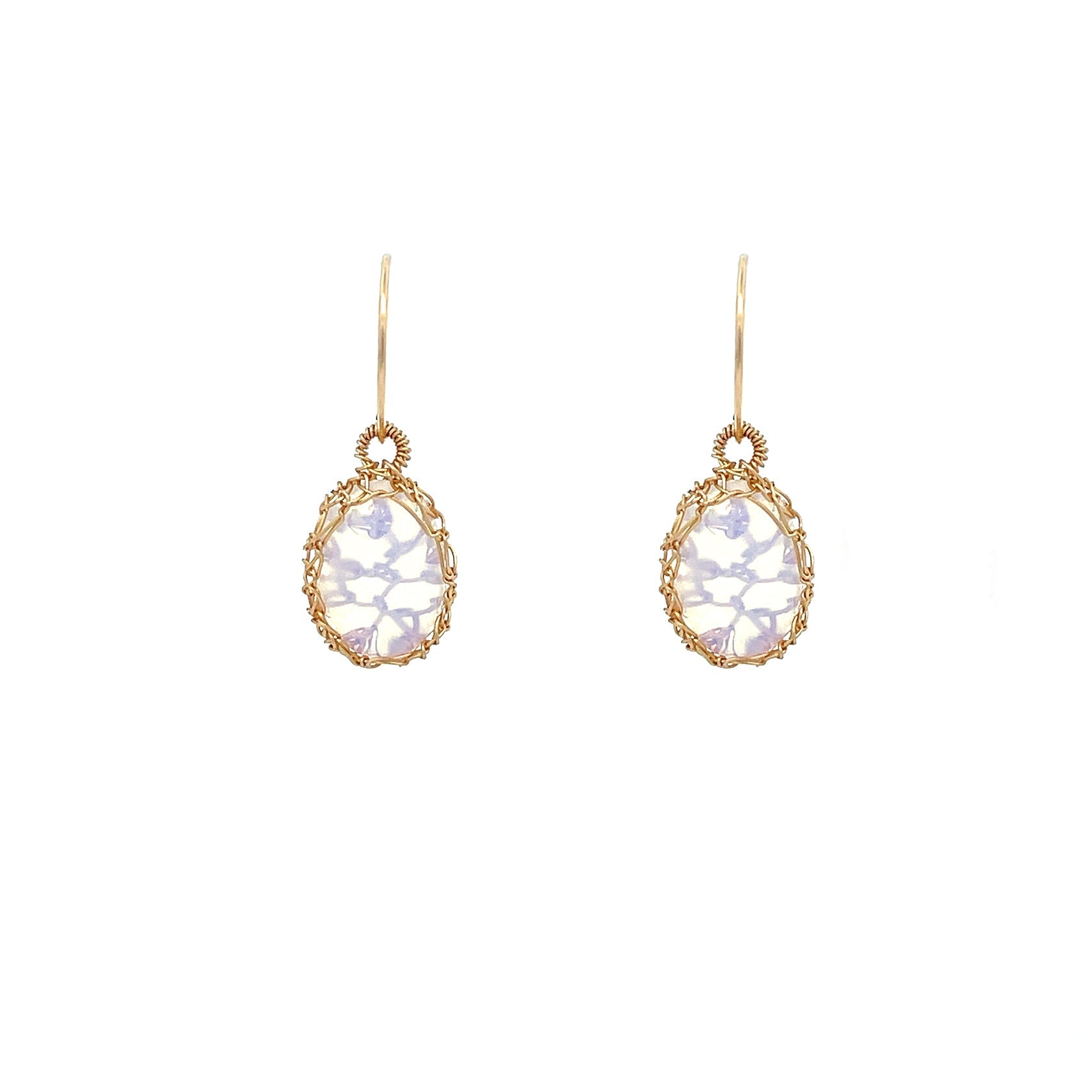 Elegant NATI Opal Drop Earrings by Gosia Orlowska