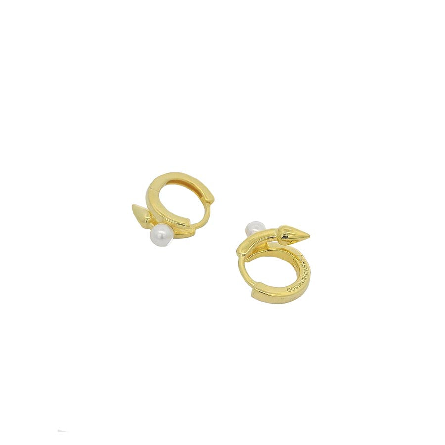 “Momi” 925s Mini Pearl Huggie