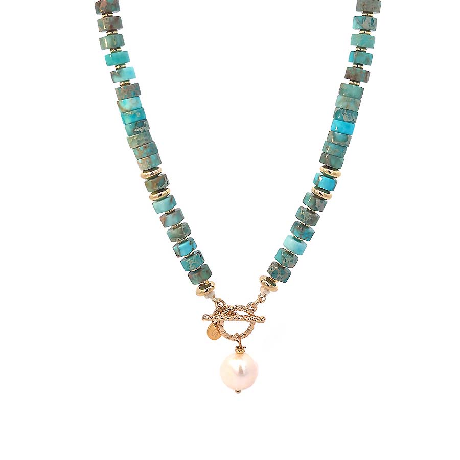 “Caumasee” Turquoise Gemstone Necklace