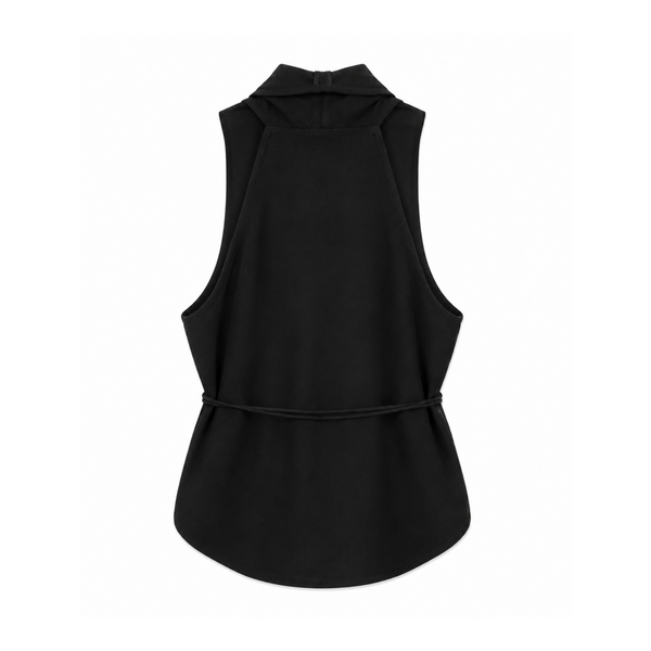"LAUREN" BLACK WRAP STYLE TOP