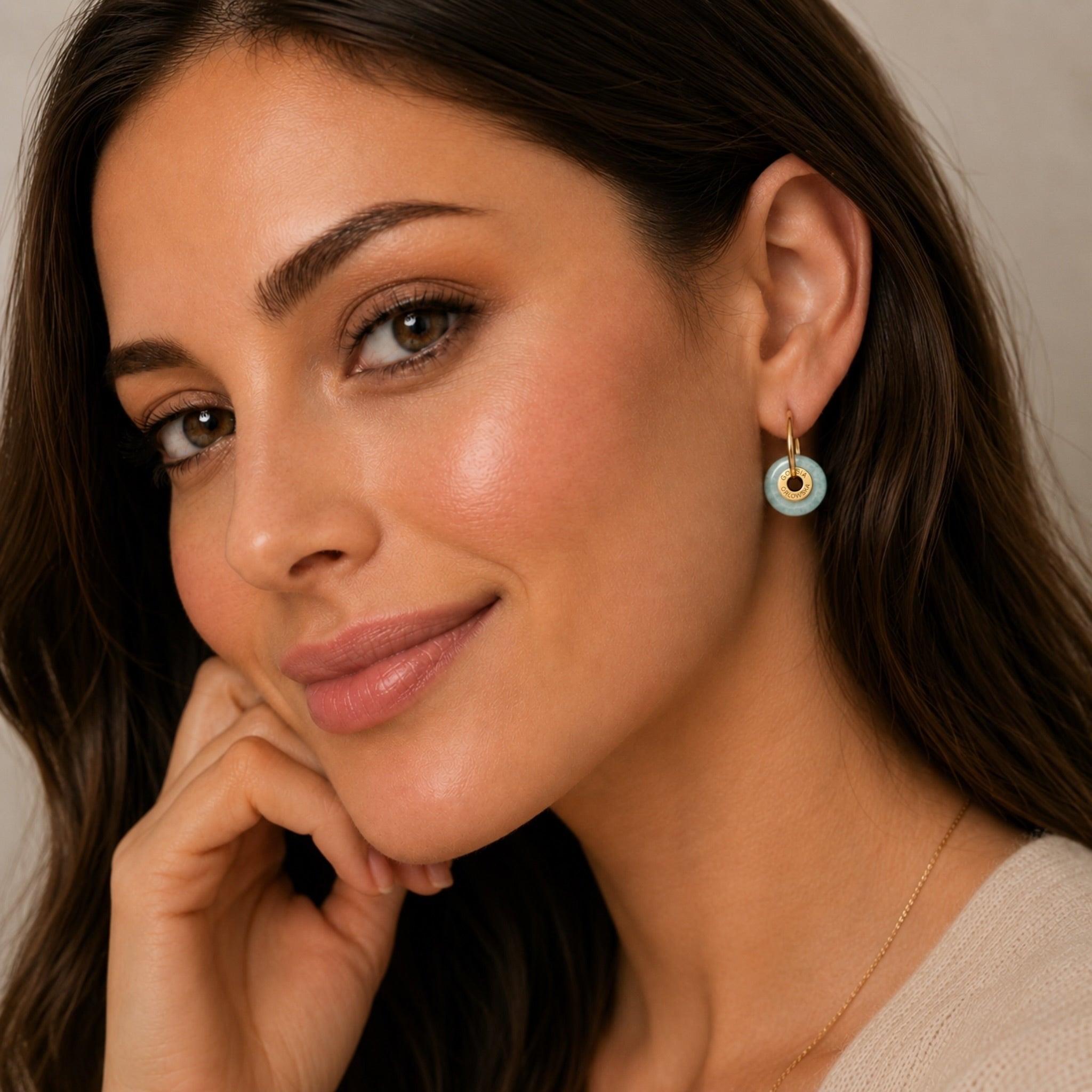 Ciambella Mini 1.2CM Gemstone Earrings