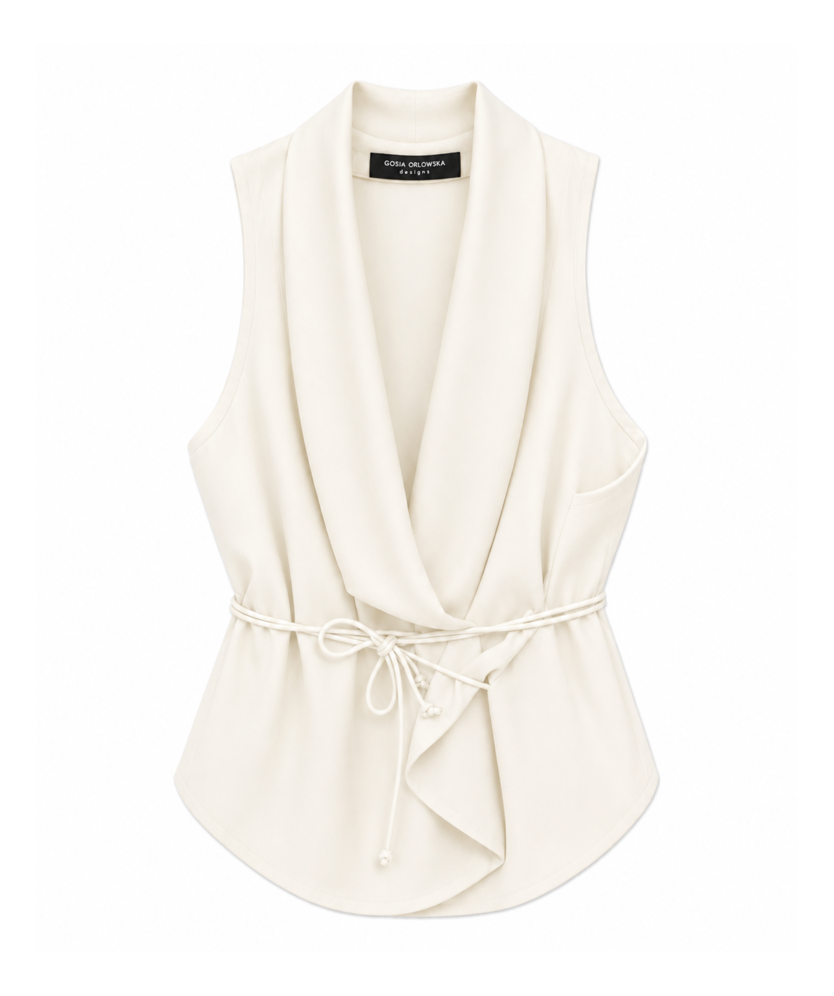 "LAUREN" WHITE WRAP STYLE TOP