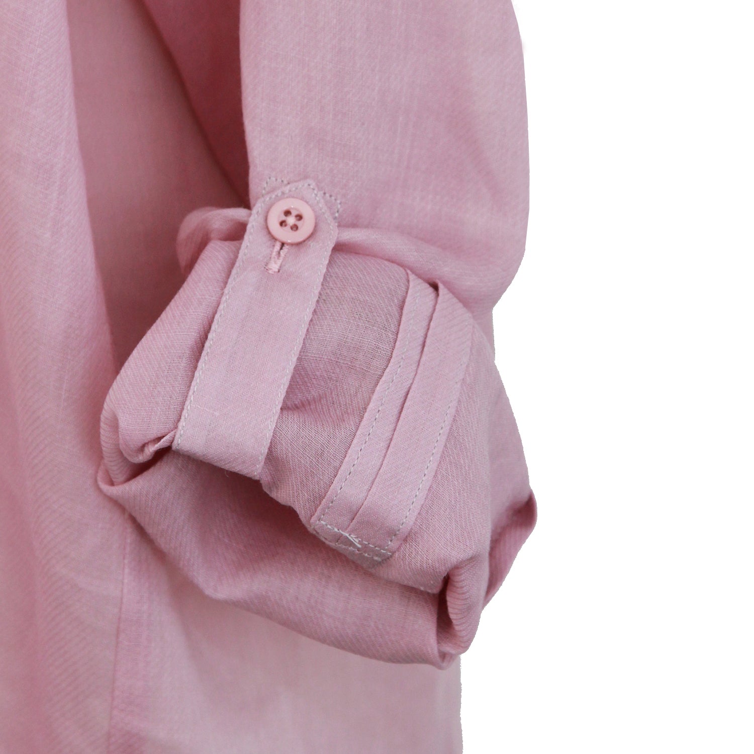 “Jodie” Oversized Linen Shirt - Pink