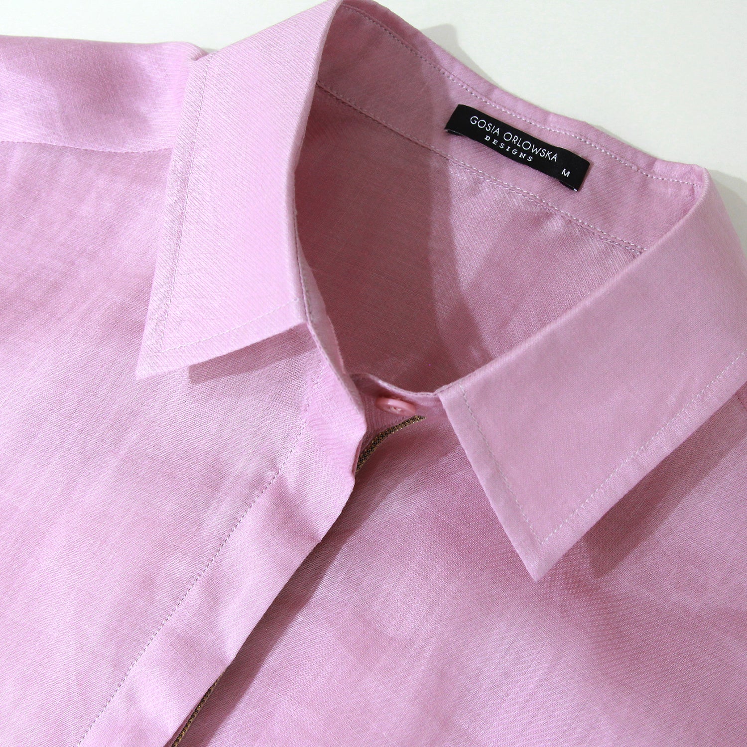 “Jodie” Oversized Linen Shirt - Pink
