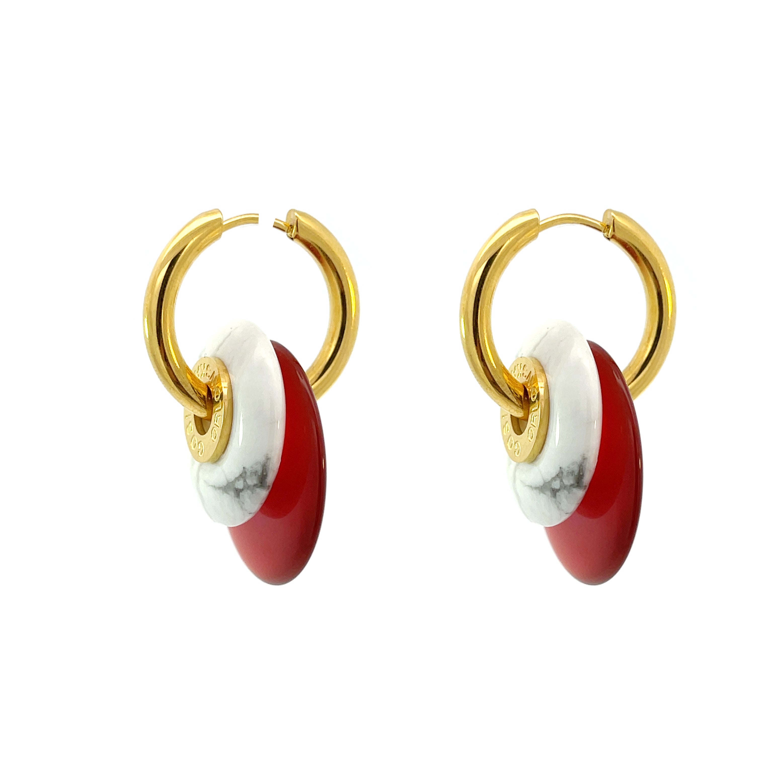 Buy Elegant Ciambella "Al Cioccolato" Stone Earrings