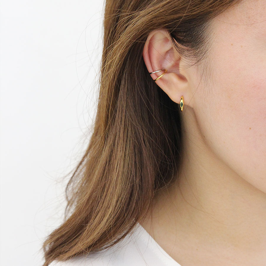 “Minnie” Sterling Silver Huggie Earrings