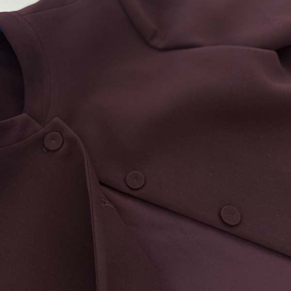 “Lauren” Acetate Cropped Blazer / Plum Purple