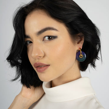 Stylish Ciambella Agate Earrings