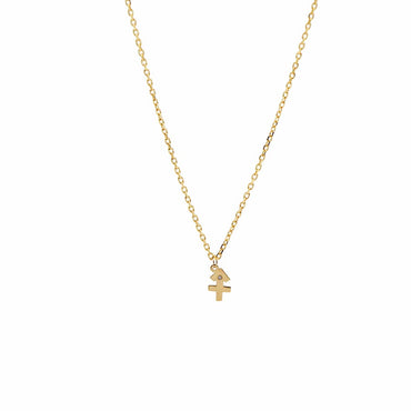 9K GOLD ZODIAC GOLD DIAMOND NECKLACE / SAGITTARIUS