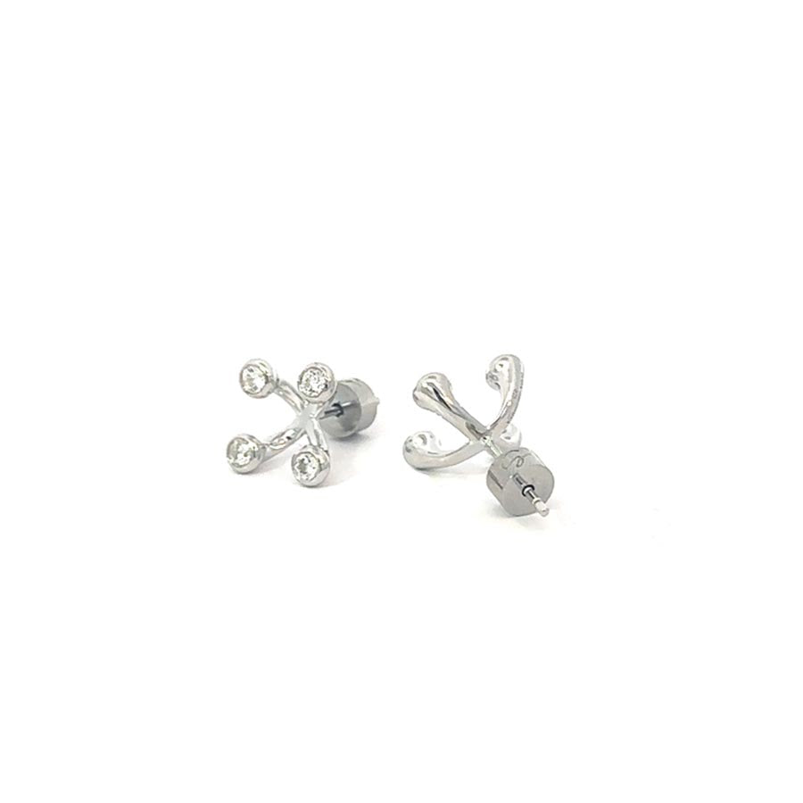 “Joyce” 925s Flower Pedal Ear Studs