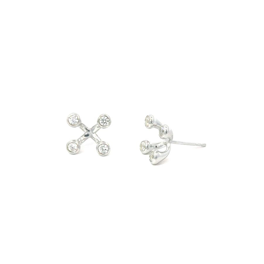 “Joyce” 925s Flower Pedal Ear Studs