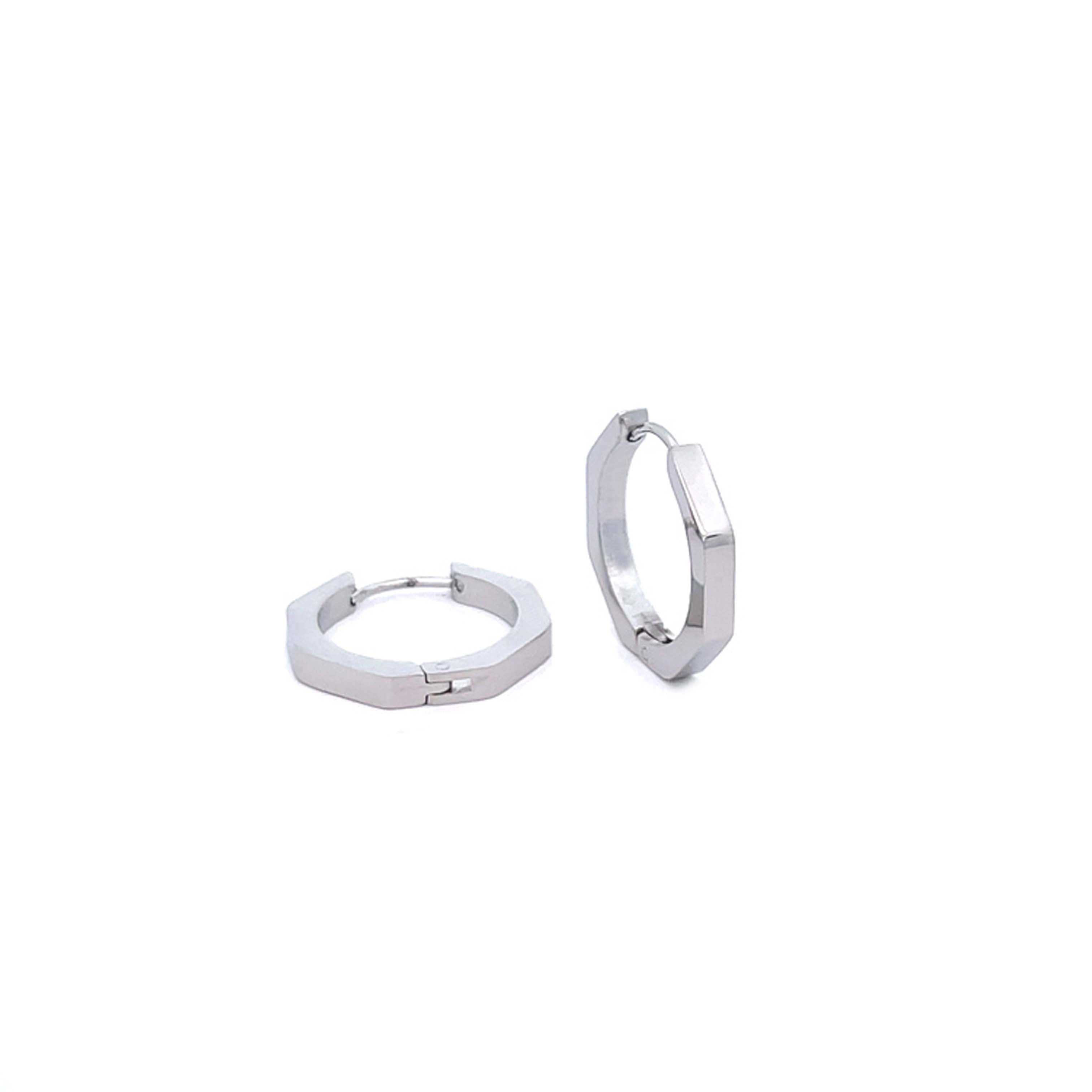 “Heidi” Hexagonal Hoop Earrings