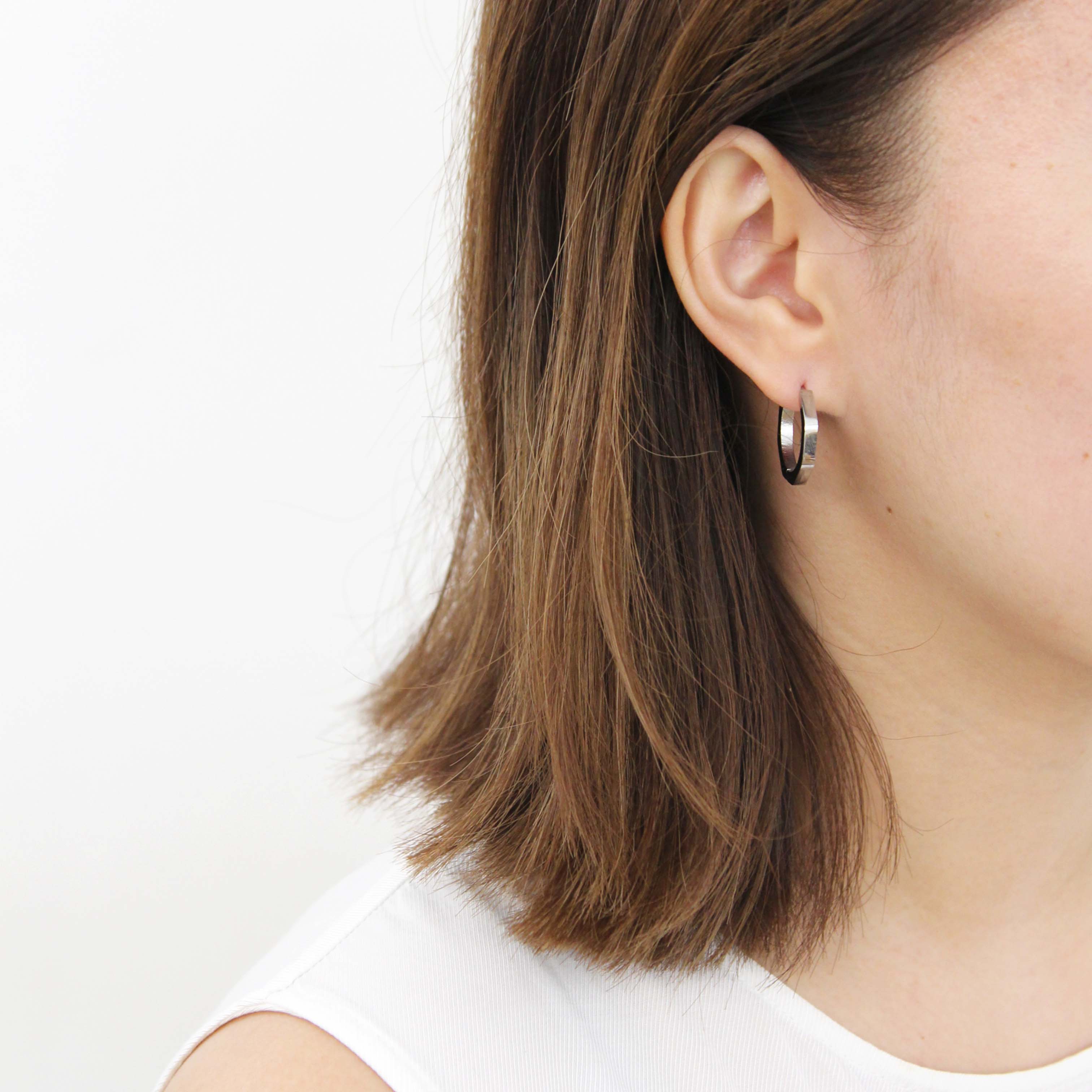 “Heidi” Hexagonal Hoop Earrings