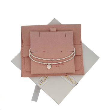 “Mia”  2mm Glimmering Beaded Bracelet